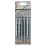 Set 5 panze Bosch T344D Precision for Wood pentru ferastrau vertical, 152 mm