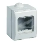 Doză aparentă etanșă Vimar, 2 module, IP55, alb, 65x68x83 mm