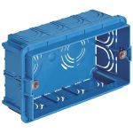 Doză încastrată Vimar pentru 4 module, albastră, 59 x 49,8 mm