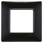 Rama întrerupător Vimar 2 module, negru, 80x80 mm, din plastic