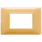 Rama Vimar pentru intrerupator 3 module, chihlimbar, 170x80 mm