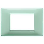 Rama întrerupător Vimar 3 module 170x80 mm, verde menta, montaj vertical/orizontal