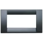 Rama pentru întrerupător Vimar 4 module, gri grafit, 145x80 mm