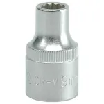 Cheie tubulară 1/4 inch, 6 puncte, 9 mm, din crom-vanadiu