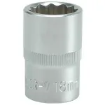 Cheie tubulară hexagonală 3/8, 18 mm, din crom-vanadiu