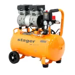 Compresor aer silentios Stager Air 14DS24, 24L, 8 bar, 135 l/min