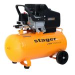 Compresor de aer Stager Air 20D50, 50L, 8 bar, 200 l/min, monofazat