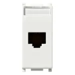 Adaptor RJ45 Vimar Plana alb, 1 modul, pentru retele date UTP Cat 5e
