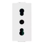 Priză Vimar 2P+N 16A, 1 modul, alb, pentru montaj modular
