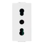 Priză Vimar 2P+N 16A, 1 modul, alb, pentru montaj modular