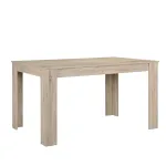 Set dining Forssa cu masă 140x90 cm și 6 scaune gri închis