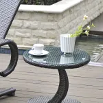 Blat din sticlă rotund securizat Ø 70 cm pentru masă, neu.haus