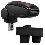 Cotieră auto Skoda Fabia II și Roomster cu stocare, negru-roșu