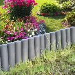 Set 80 palisade pentru gradina, bordura straturi 2160 cm, gri inchis