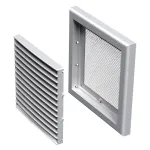 Grila de ventilatie Vimar MV 121S alba, 187x187 mm, cu plasa antiinsecte