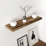 Raft de perete Bredebro 80 x 23 cm, aspect lemn vechi, 15 kg