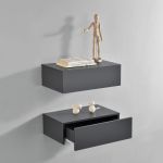 Wandregal Oslo 2er Set 46x30x15cm Dunkelgrau [en.casa]