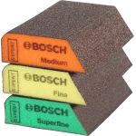 Set 3 bureți abrazivi Bosch EXPERT S470 pentru lemn și vopsea, 69x97x26 mm