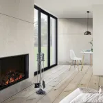 Set ustensile pentru semineu Dovre, 5 piese, argintiu, metal