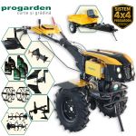 Pachet motocultor diesel ProGARDEN Campo 1273 Alpine V2 12CP cu remorcă