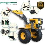 Motocultor ProGARDEN Campo 873 Alpine 7CP cu pluguri, prasitoare, roti metalice si ulei