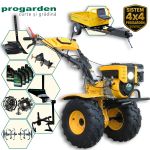 Motocultor ProGARDEN Campo 873 Alpine 7CP cu remorca si accesorii