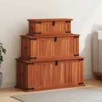 Cufere de depozitare, 3 buc., lemn masiv de acacia GartenMobel Dekor