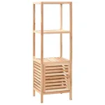 Dulap depozitare baie, 39,5x35,5x123 cm, lemn de nuc masiv GartenMobel Dekor