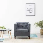 Fotoliu, gri, material textil GartenMobel Dekor