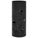 Suport pentru umbrele, model umbreluțe, oțel, negru  GartenMobel Dekor