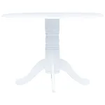 Masă de bucătărie, alb, 106 cm, lemn masiv de hevea GartenMobel Dekor