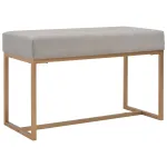 Bancă, gri, 80 cm, catifea GartenMobel Dekor