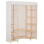 Șifonier, alb, 135x40x170 cm, material textil GartenMobel Dekor