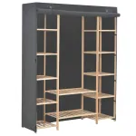 Șifonier, gri, 135 x 40 x 170 cm, material textil GartenMobel Dekor