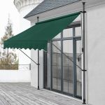 Copertină retractabilă cu prindere Stem 400x120 cm verde închis
