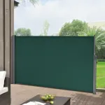 Paravan lateral retractabil 160x300 cm verde închis, pro.tec Mulhacén