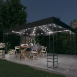Pavilion cu șir de lumini LED, antracit, 3x4 m GartenMobel Dekor
