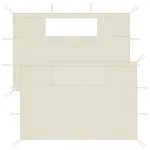 Pereți laterali foișor cu ferestre, 2 buc., crem GartenMobel Dekor