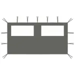 Perete lateral foișor cu ferestre, 4x2 m, antracit GartenMobel Dekor