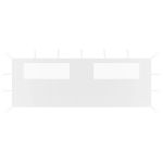 Perete lateral foișor cu ferestre, 6x2 m, alb GartenMobel Dekor
