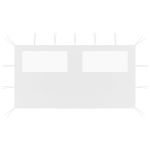 Perete lateral foișor cu ferestre, alb, 4x2 m GartenMobel Dekor