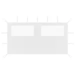 Perete lateral foișor cu ferestre, alb, 4x2 m GartenMobel Dekor