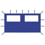 Perete lateral foișor cu ferestre, albastru, 4x2 m GartenMobel Dekor