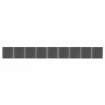 Set de panouri de gard, negru, 1564x186 cm, WPC GartenMobel Dekor