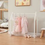 Garderobenständer Værløse 78x75x35cm Weiß [en.casa]