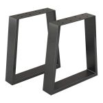 Set 2 picioare pentru masă Marstal 42x40 cm, negre, [en.casa]