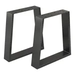 Set 2 picioare pentru masă Marstal 42x40 cm, negre, [en.casa]