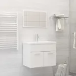 Set mobilier de baie, alb, lemn prelucrat GartenMobel Dekor