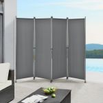 Paravan exterior pliabil Modica 170x215 cm, gri, pro.tec