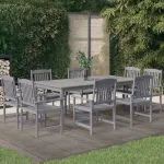 Set mobilier de grădină, 9 piese, lemn masiv de acacia GartenMobel Dekor